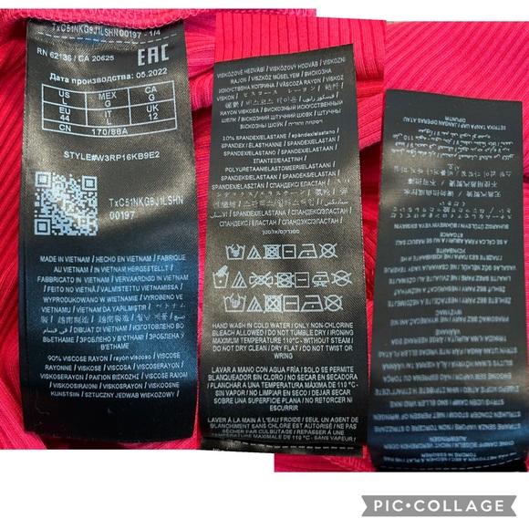 Guess Amelia Off Shoulder Fitted Ribbed Top In Fruit Punch Pink Sz L NWT - Picture 10 of 11